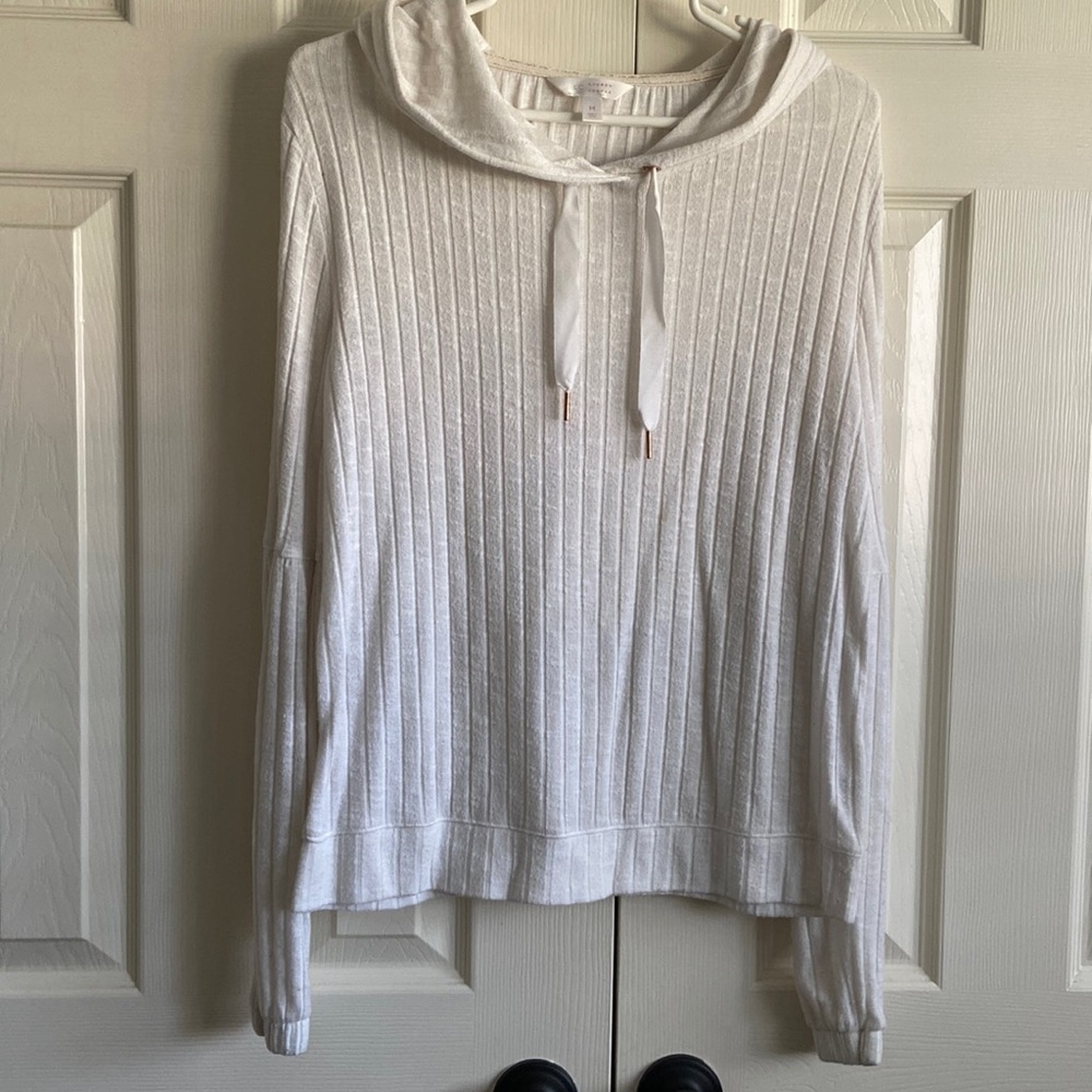 Lauren Conrad cream lightweight hoodie